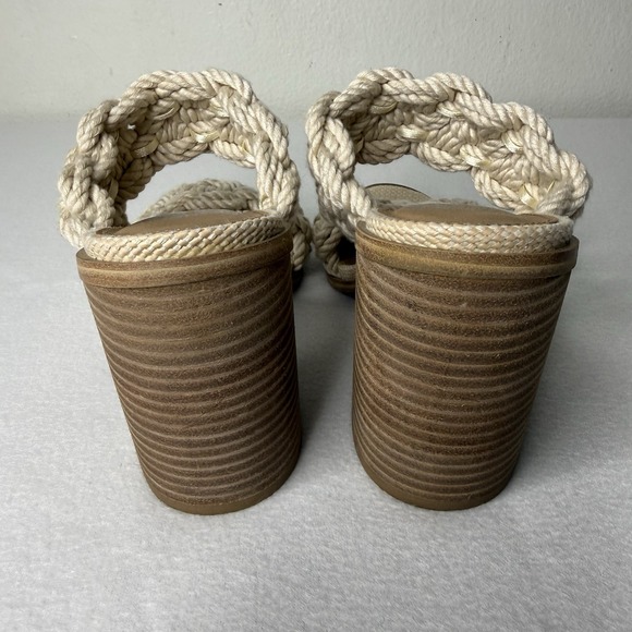 DV Dolce Vita Cream Roulette Braided Heeled Sandals Womens 7 - Picture 6 of 10